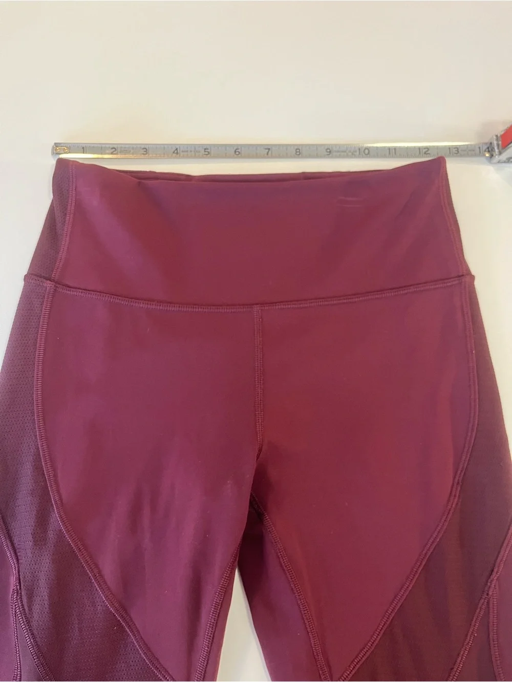 Lululemon Wunder Under High-Rise Tight 28” Mesh Garnet Burgundy Leggings Size 6
